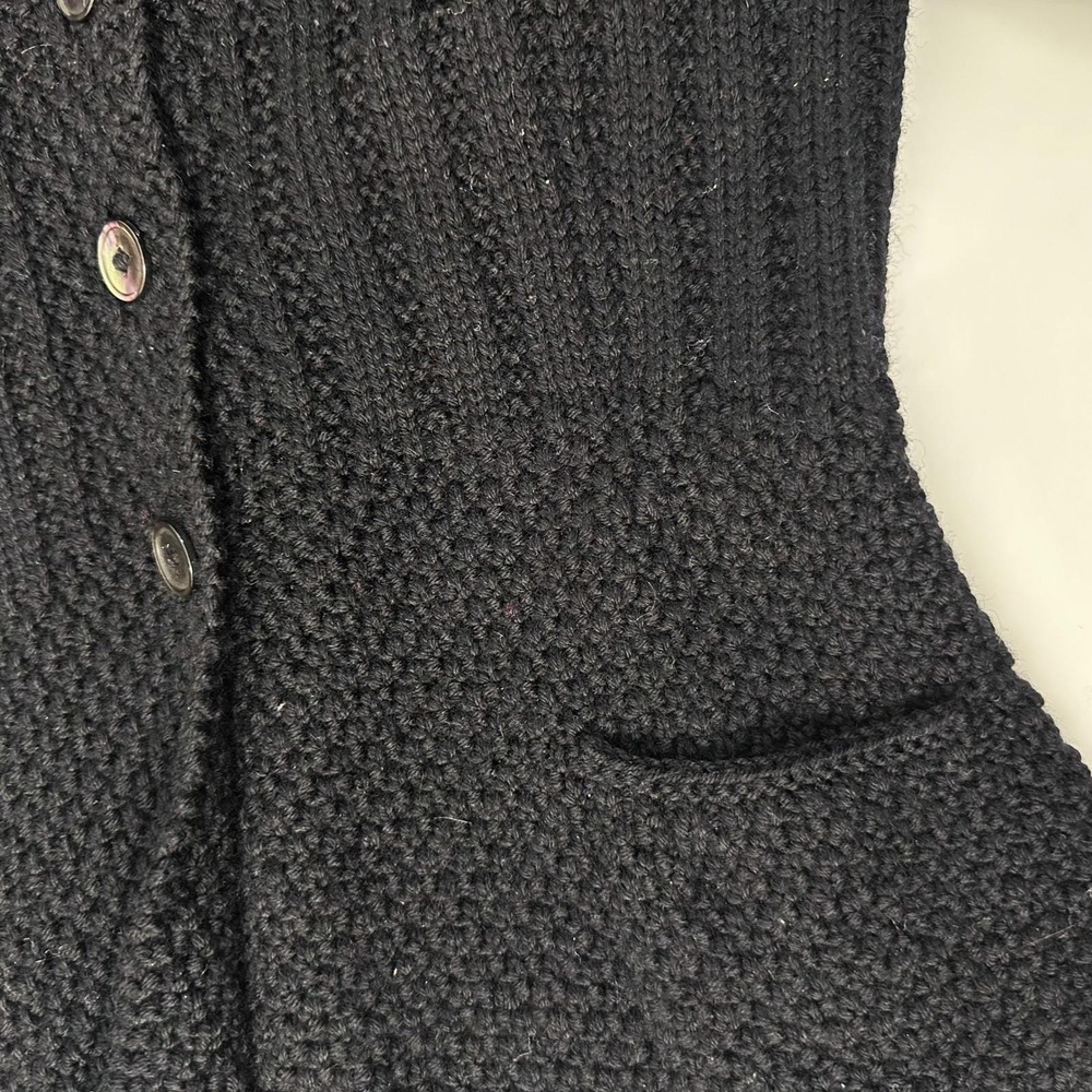 Vintage Late‎ 1990s  RARE Marion Foale Black Hand-Knit Cardigan Size M - Picture 7 of 9